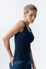 Apollo Knit Tank Top In Navy
