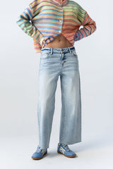 Colette Wide Leg Jeans In Light Wash