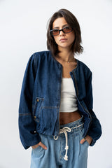 Maggie Denim Bubble Jacket - Final Sale