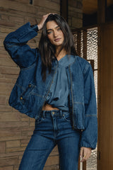 Maggie Denim Bubble Jacket - Final Sale