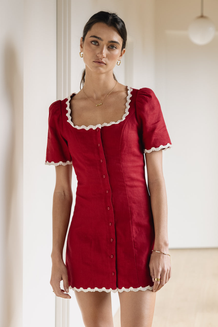 Aubrey Ric Rac Mini Dress - Final Sale
