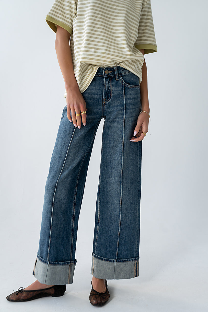 Parker Cuffed Wide Leg Jeans - FINAL SALE