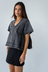Ashley Oversized Blouse - Final Sale