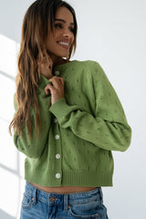 Kareena Knit Cardigan in Green