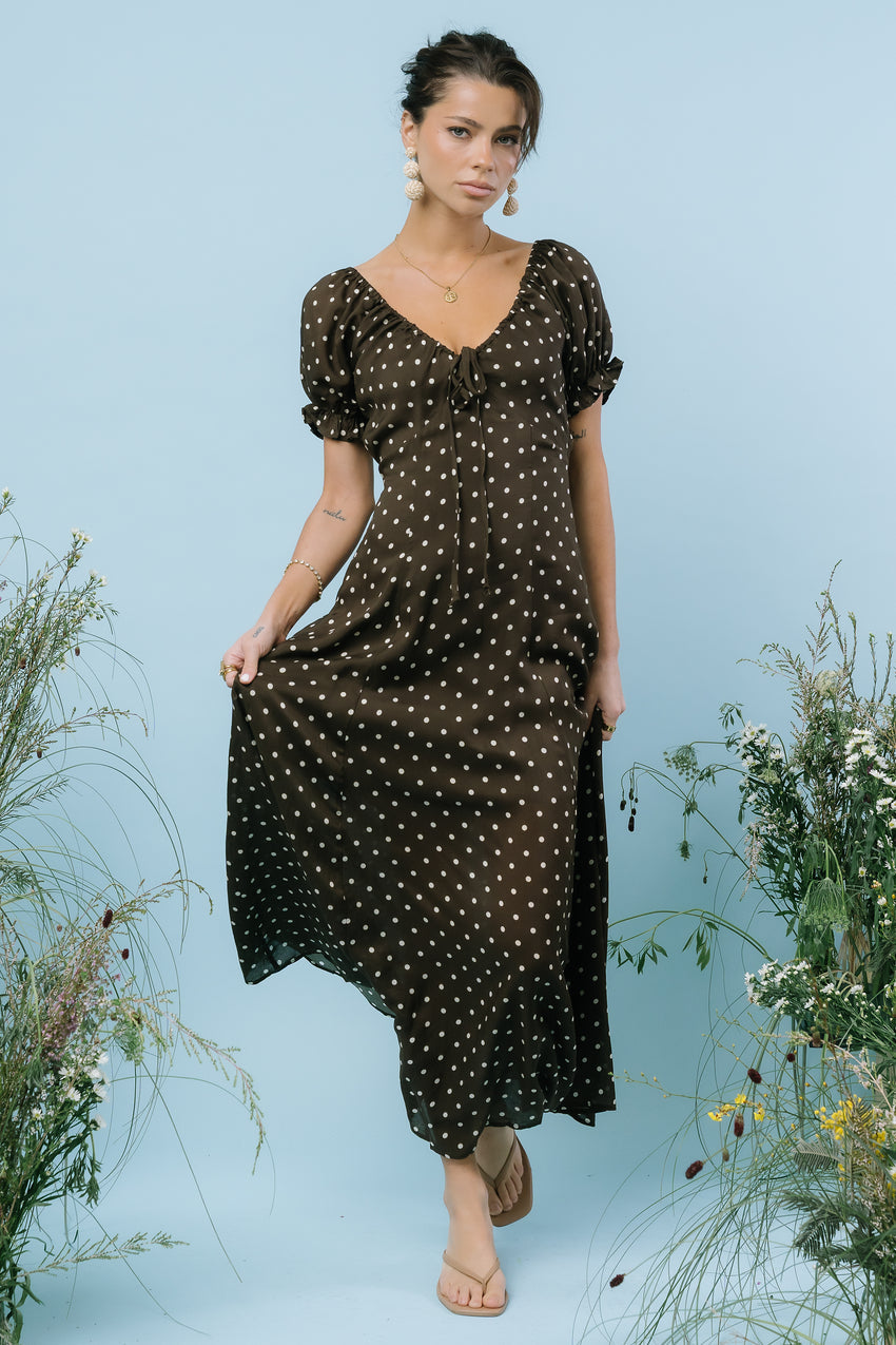 Julianna Polka Dot Maxi Dress