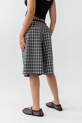 Wrenna Plaid Bermuda Shorts - Final Sale
