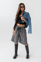 Wrenna Plaid Bermuda Shorts - Final Sale