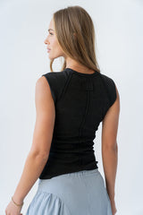 Huxley Tank In Black - Final Sale
