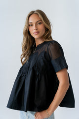 Estelle Mesh Top In Black