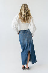 Megan Striped Denim Skirt - Final Sale