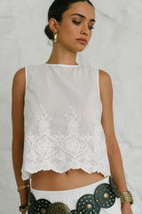 Miley Embroidered Tank Top - FINAL SALE
