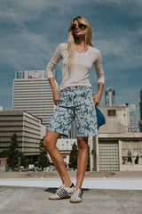 Declan Floral Bermuda Denim Shorts - Final Sale