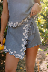 Brinklee Embroidered Skort