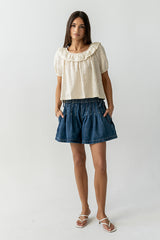 Reika Pleated Denim Shorts - FINAL SALE