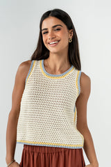 Cecily Crochet Tank Top - Final Sale