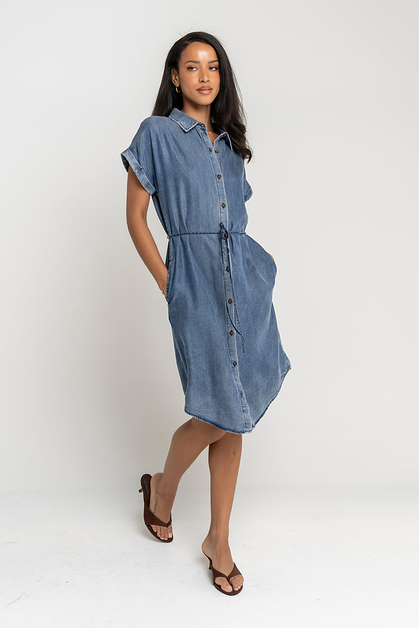 Sherry Denim Midi Dress - FINAL SALE