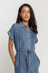Sherry Denim Midi Dress - Final Sale