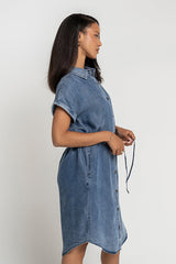 Sherry Denim Midi Dress - Final Sale