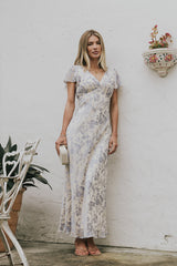 Ashtin Floral Maxi Dress In Blue