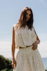 Tyla Cherry Sleeveless Blouse - Final Sale
