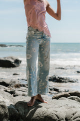 Veronica Floral Wide Leg Jeans - FINAL SALE
