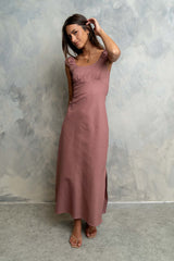 Mika Maxi Dress In Mauve