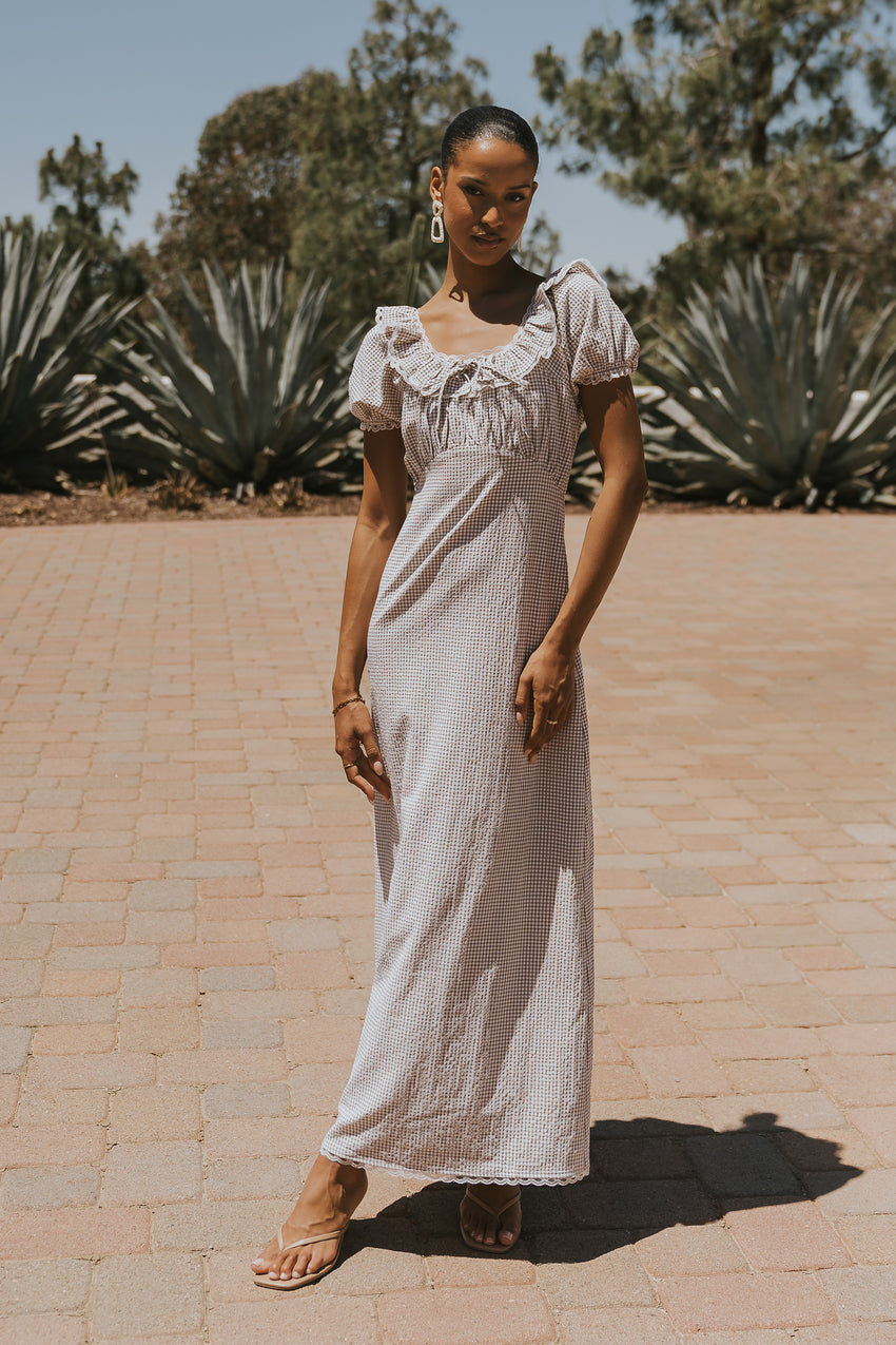 Annelise Maxi Dress in Gingham - FINAL SALE