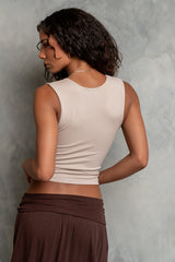 Millie Tank Top In Taupe