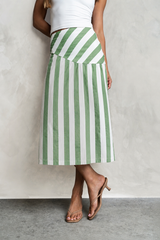 Frannie Striped Midi Skirt - Final Sale