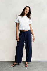 Kaiya Striped Pants in Navy - FINAL SALE