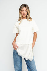 Mika Combination Top in Cream