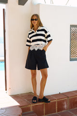 Mila Striped Polo Top
