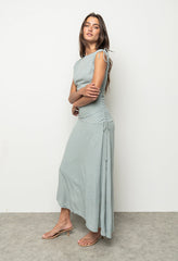 Remi Textured Maxi Dress In Blue - Final Sale