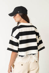 Mila Striped Polo Top