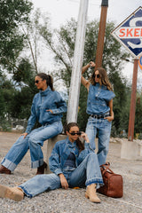 Regina Denim Jacket In Medium Wash