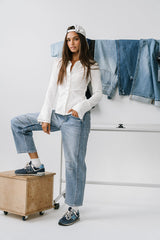 Fauna High Rise Barrel Jeans - Final Sale