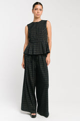 Frannie Plaid Wide Leg Pants