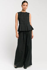 Frannie Plaid Wide Leg Pants