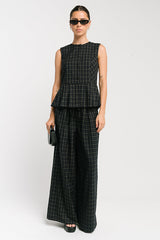 Frannie Plaid Wide Leg Pants