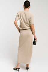Maycie Knit Top In Oatmeal