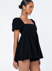 Lorna Romper Black