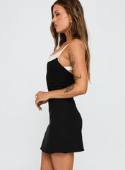 Renaissance Corset Lace Mini Dress Black / White