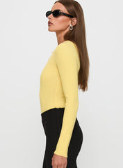 Kerra Long Sleeve Bodysuit Lemon