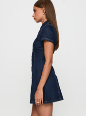 Perception Denim Mini Dress Mid Wash