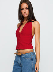 Serefina Halter Top Red