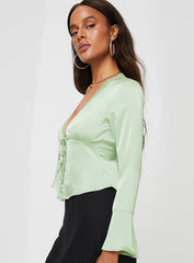Hunton Long Sleeve Top Green