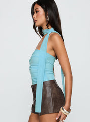 Sorelle Scarf Bodysuit Blue