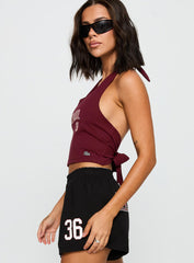 Harvard Tailgate Halter Top Red
