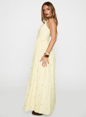 Cartmel Embroidered Maxi Dress Cream
