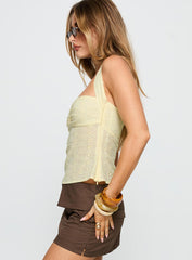 Isabetta Halter Top Lemon